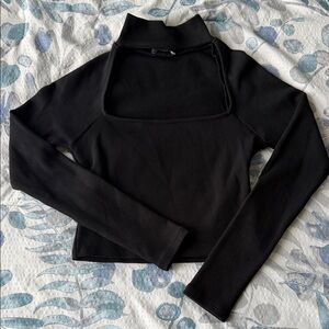 Zara Black Long Sleeve Top